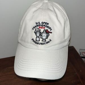 2014 US Open Pinehurst Golf Cap USGA rare fitted made from plastic hat white